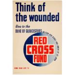 Propaganda Poster British WWII Wounded Red Cross Fund