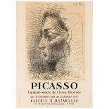 Advertising Poster Pablo Picasso 50 Years Illustrated Books 1956