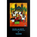 Travel Poster Brasil Varig Airlines Jungbluth