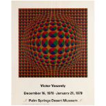 Advertising Poster Victor Vasarely Exhibition Palm Springs USA