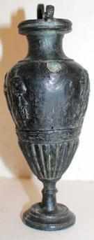 Amphore.Griech.-röm. Typ (Nestoris) in Metallguss, wohl 19. Jhdt. Vase mit 2 Henkeln (einer - Image 2 of 6