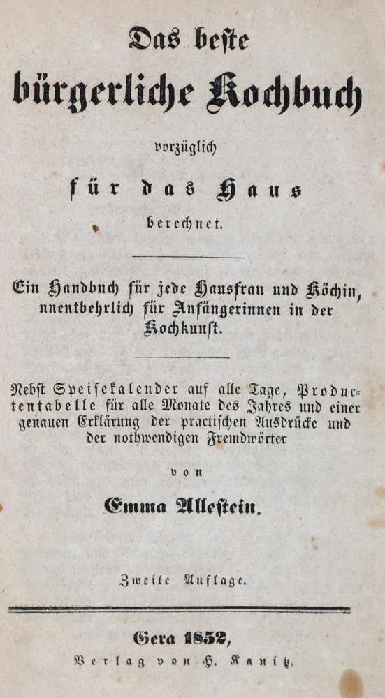 Teuber,C. u. M.Reich.Erstes National-Kochbuch in...Gesprächen zwischen Koch, Köchinn u.d. ihrer