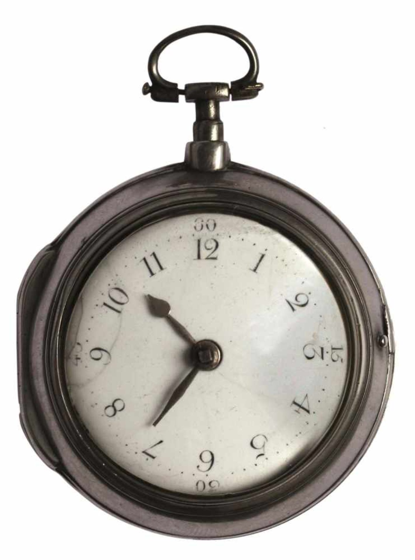 Sidwell Nuneaton SpindelTaschenuhr wohl 1786. Spindeluhr mit Silber-Übergehäuse u. Gehäuse