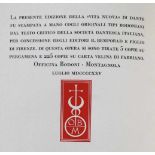 Dante,A.Vita nuova. Proemio di Benedetto Croce. (Montagnola, Officina Bodoni Juli 1925). Fol. Mit