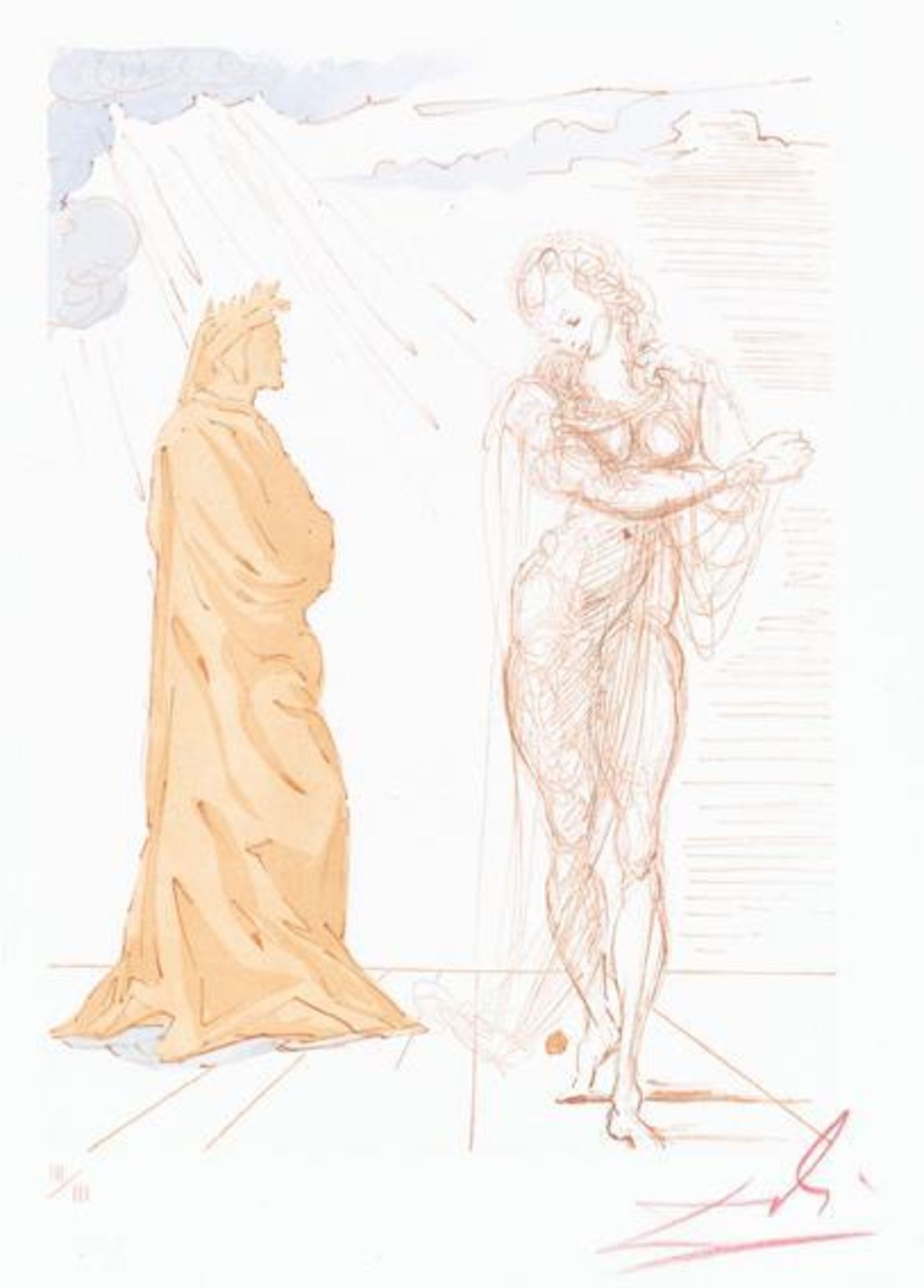 Dante,A. La divine comédie. 1963. Suite von 98 Farbxylografien von Salvador Dali auf B.F.K. Rives (