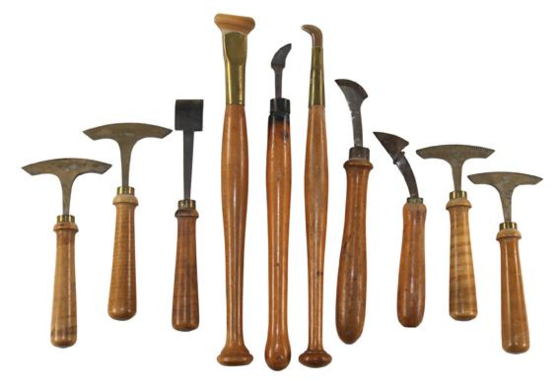Buchbinder-Werkzeug.15 Werkzeuge zum Handvergolden bestehend in 5 Stempeln (Dornemann & Co.), 4