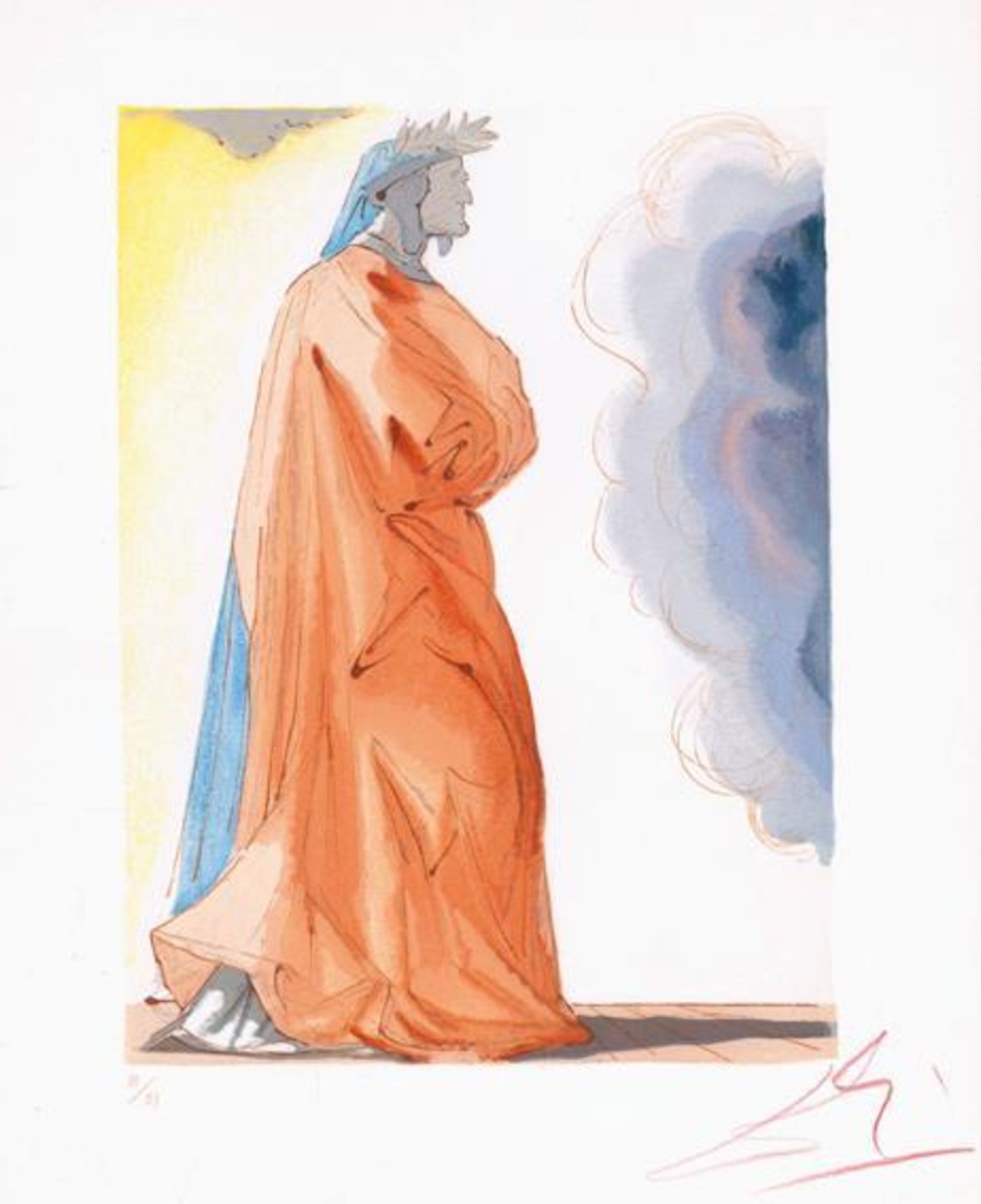 Dante,A. La divine comédie. 1963. Suite von 98 Farbxylografien von Salvador Dali auf B.F.K. Rives ( - Bild 11 aus 30