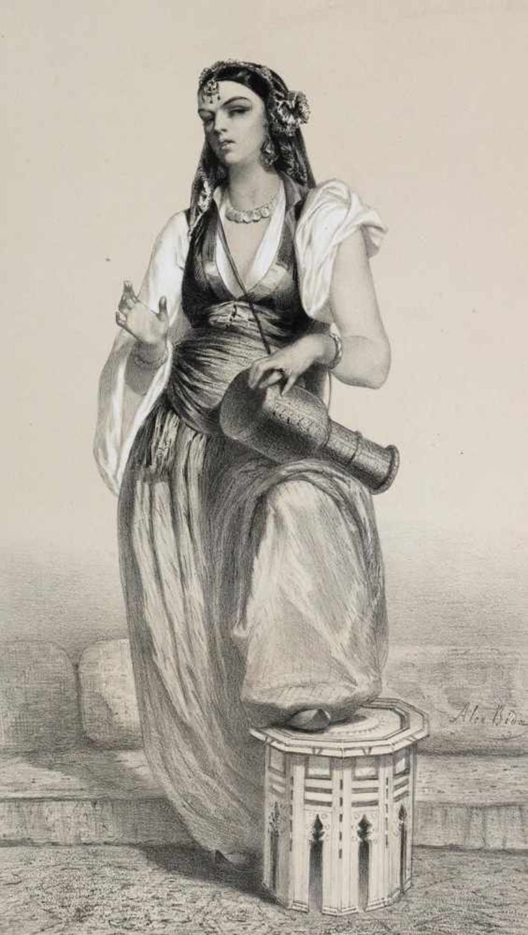 Bida,A. u. E.Barbot.Souvenirs d'Egypte. Paris, Lemercier ca. 1850. Gr.Fol. Mit getönt. lithogr. Tit. - Bild 2 aus 2