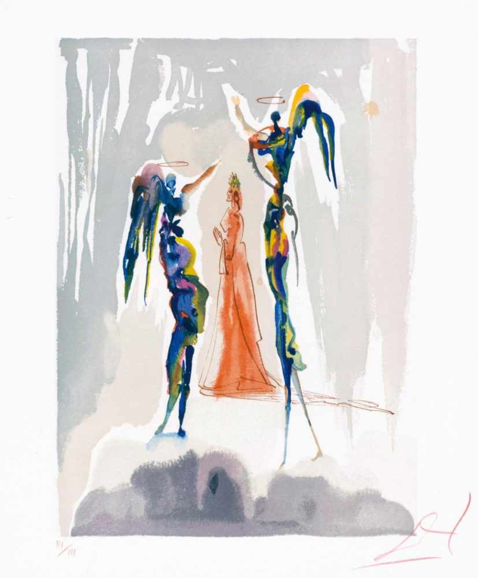 Dante,A. La divine comédie. 1963. Suite von 98 Farbxylografien von Salvador Dali auf B.F.K. Rives ( - Bild 20 aus 30