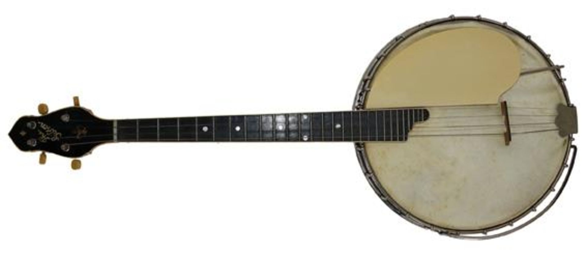 The Gibson Banjowohl Bj. ca.1930. Seriennr. 8022-50. Fell neu zu bespannen. Wohl Original-Case mit