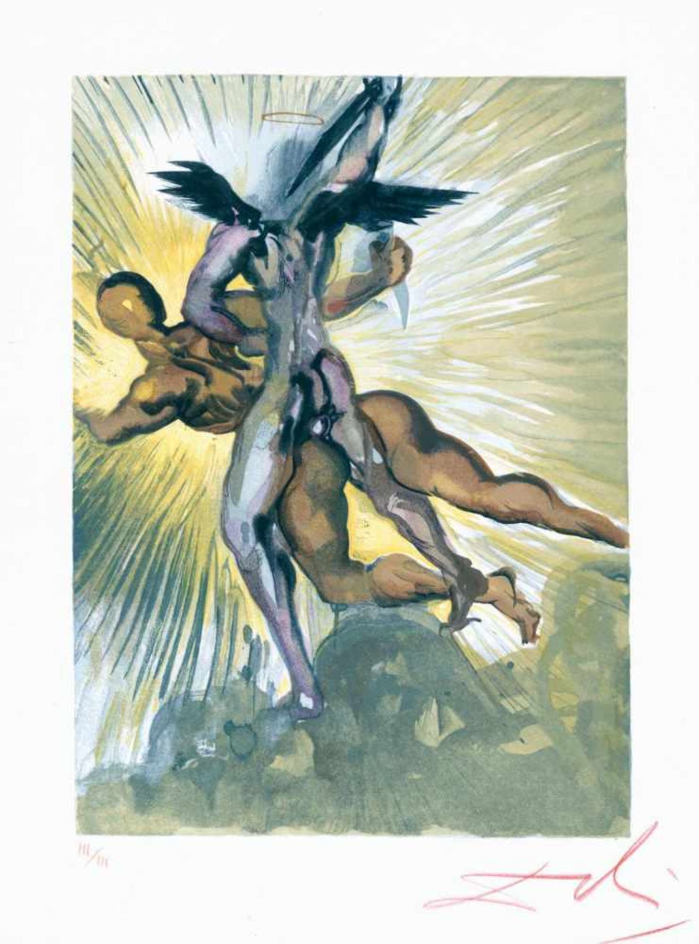 Dante,A. La divine comédie. 1963. Suite von 98 Farbxylografien von Salvador Dali auf B.F.K. Rives ( - Bild 28 aus 30