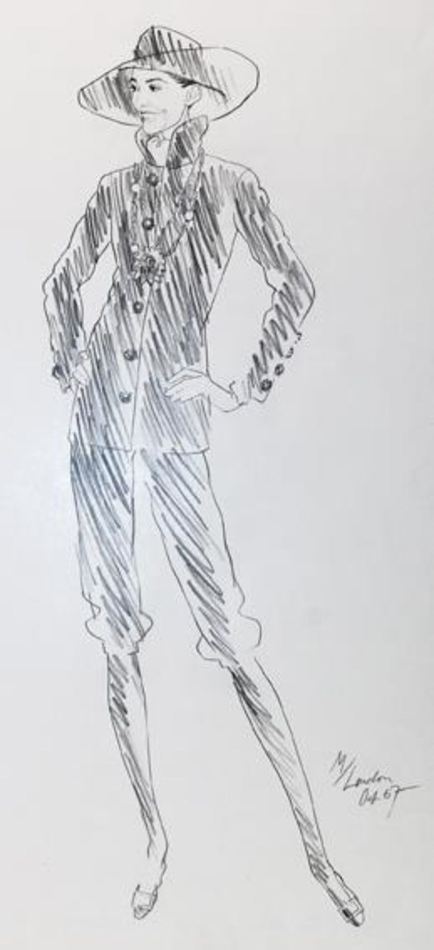 Meyring, Michael(1926 Dresden - Berlin 2000). Pagenanzug. Modell von Yves Saint Laurent, getragen