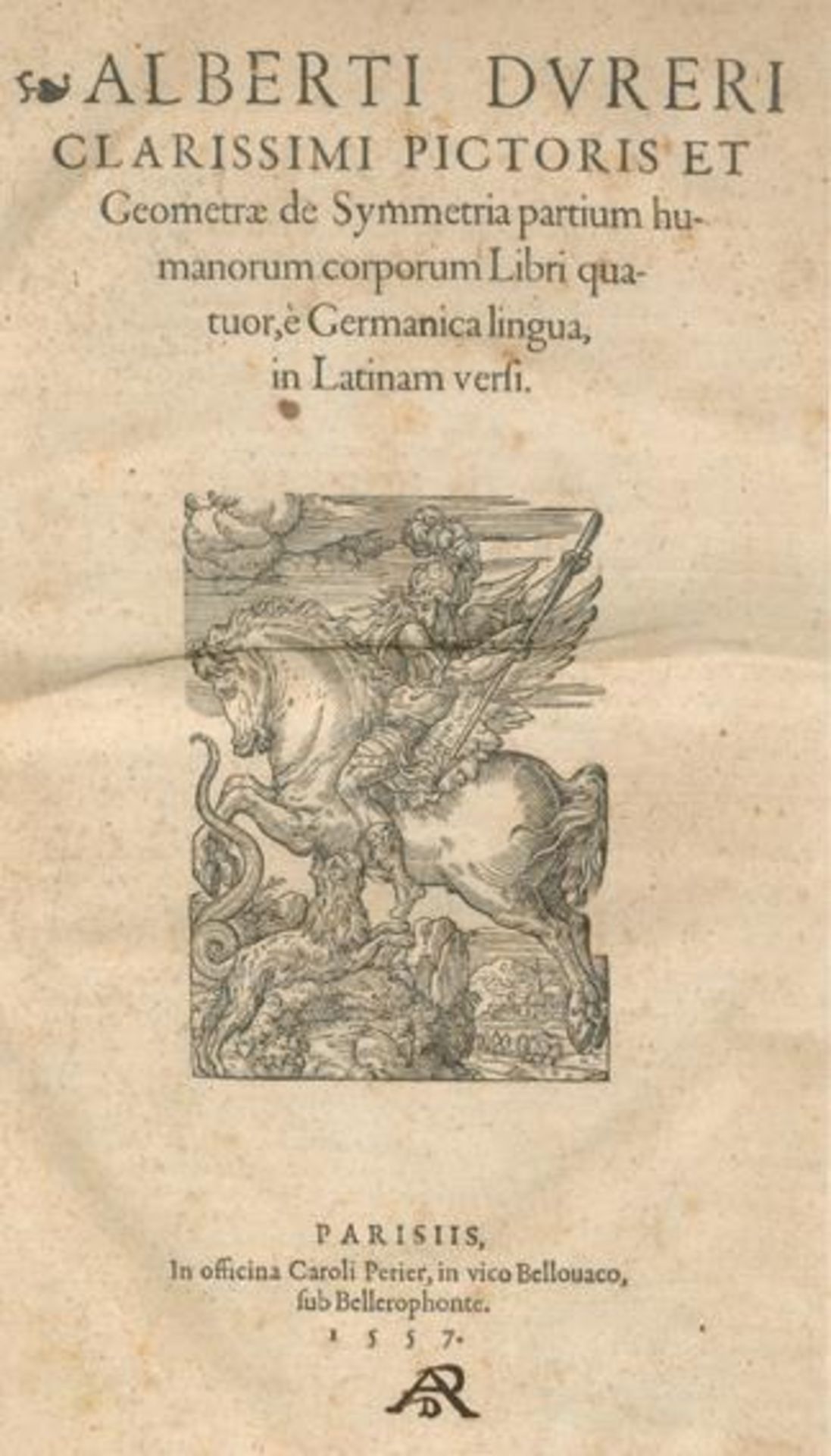 Dürer,A.De symmetria partium humanorum corporum libri quattuor, e Germanica lingua, in Latinam