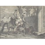 Ridinger, Martin Elias(1730 Augsburg 1780). 5 Bl. mit Darstellungen von arabischen Pferden.