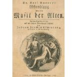 Burney,K.Abhandlung über die Musik der Alten. Lpz., Schwickert 1781. Kl.4°. Mit gest. Tvign. u.