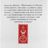 Musset,A.de.Les nuits. (Montagnola, Officina Bodoni 1924). 4°. 55 S. Oprgt. mit goldgepr. Rtit. u.