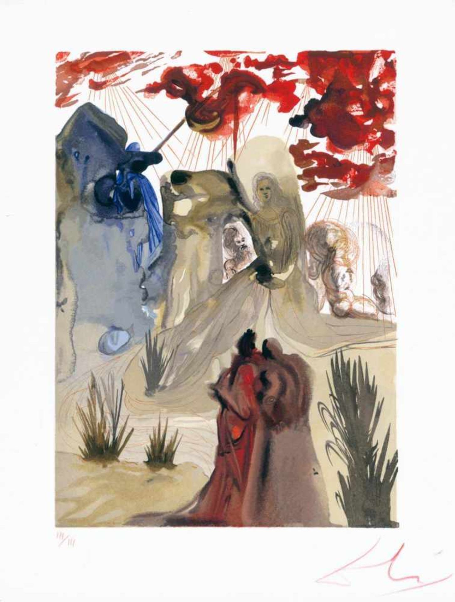 Dante,A. La divine comédie. 1963. Suite von 98 Farbxylografien von Salvador Dali auf B.F.K. Rives ( - Bild 22 aus 30