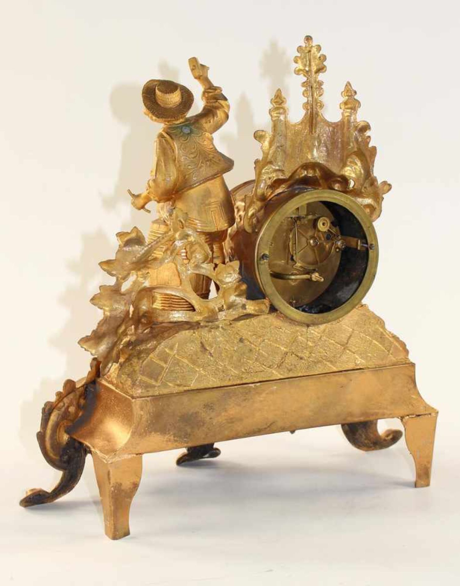 FigurenpenduleJapy Freres & Cie, Paris um 1870. Uhrwerk No. 3260. Uhrwerk wurde beim Uhrmacher - Bild 2 aus 2