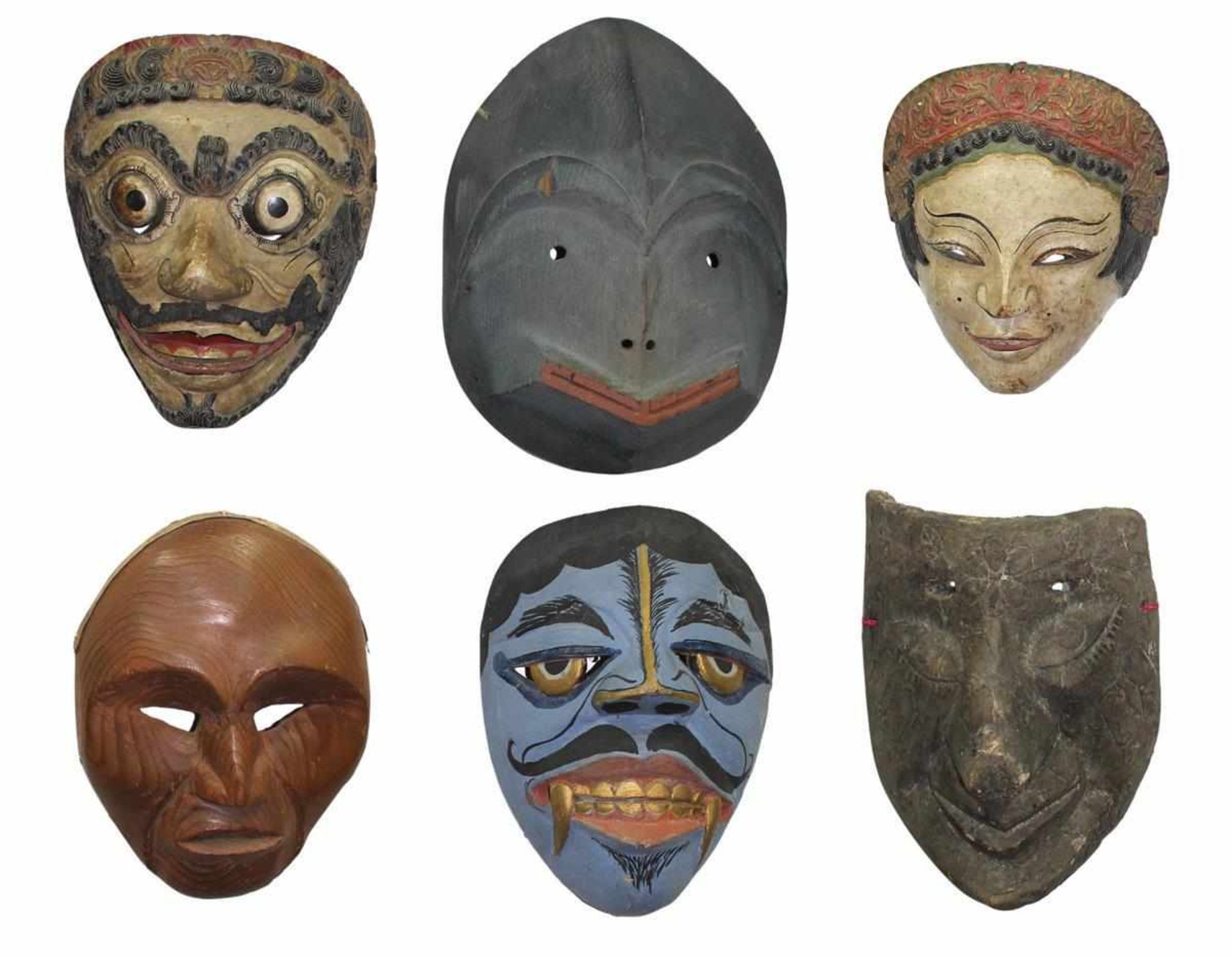 Museale Maskenvon 35 musealen Masken. Viele seltene Stücke, die im Kunsthandel u. Auktionen erworben - Image 4 of 14