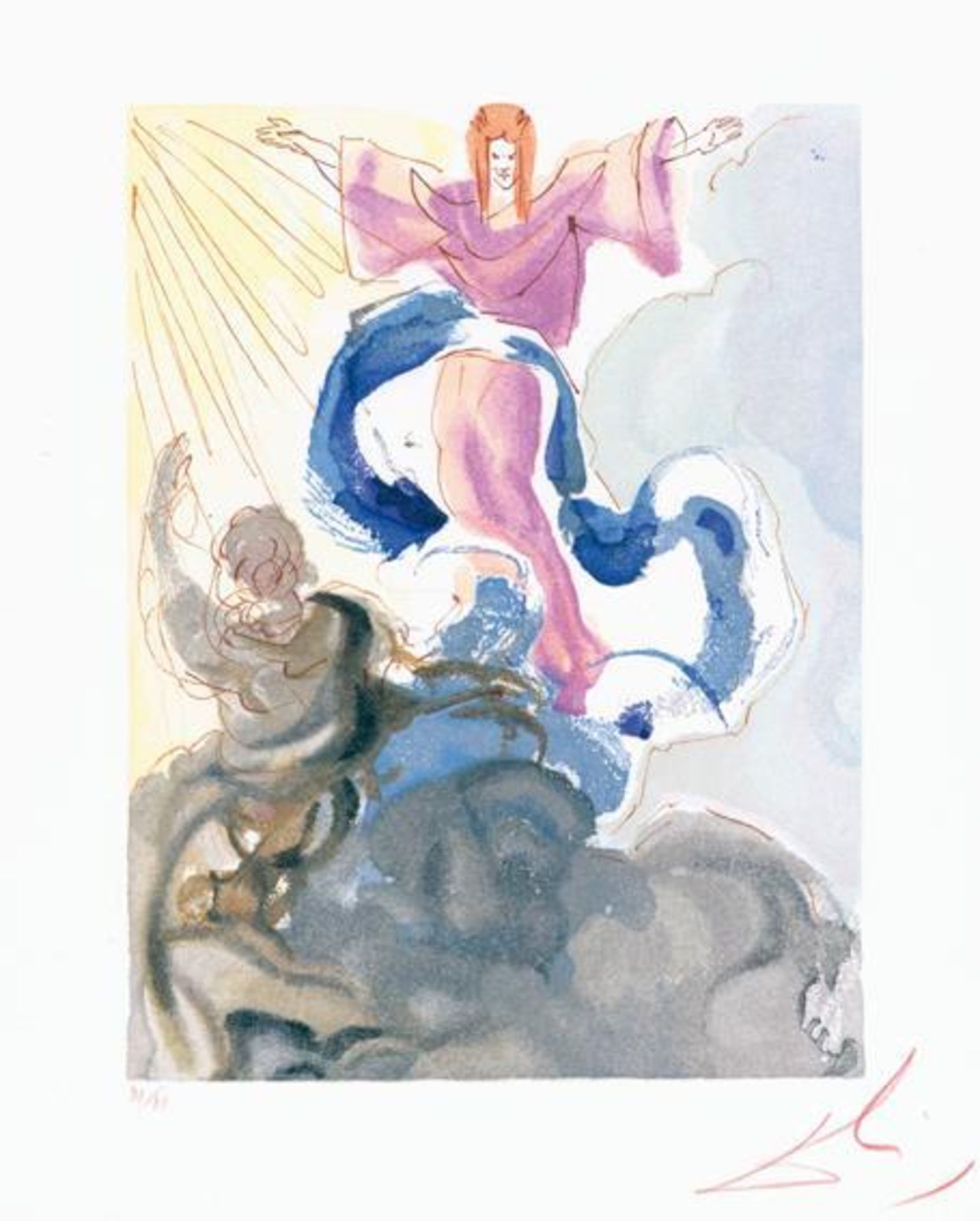 Dante,A. La divine comédie. 1963. Suite von 98 Farbxylografien von Salvador Dali auf B.F.K. Rives ( - Bild 15 aus 30