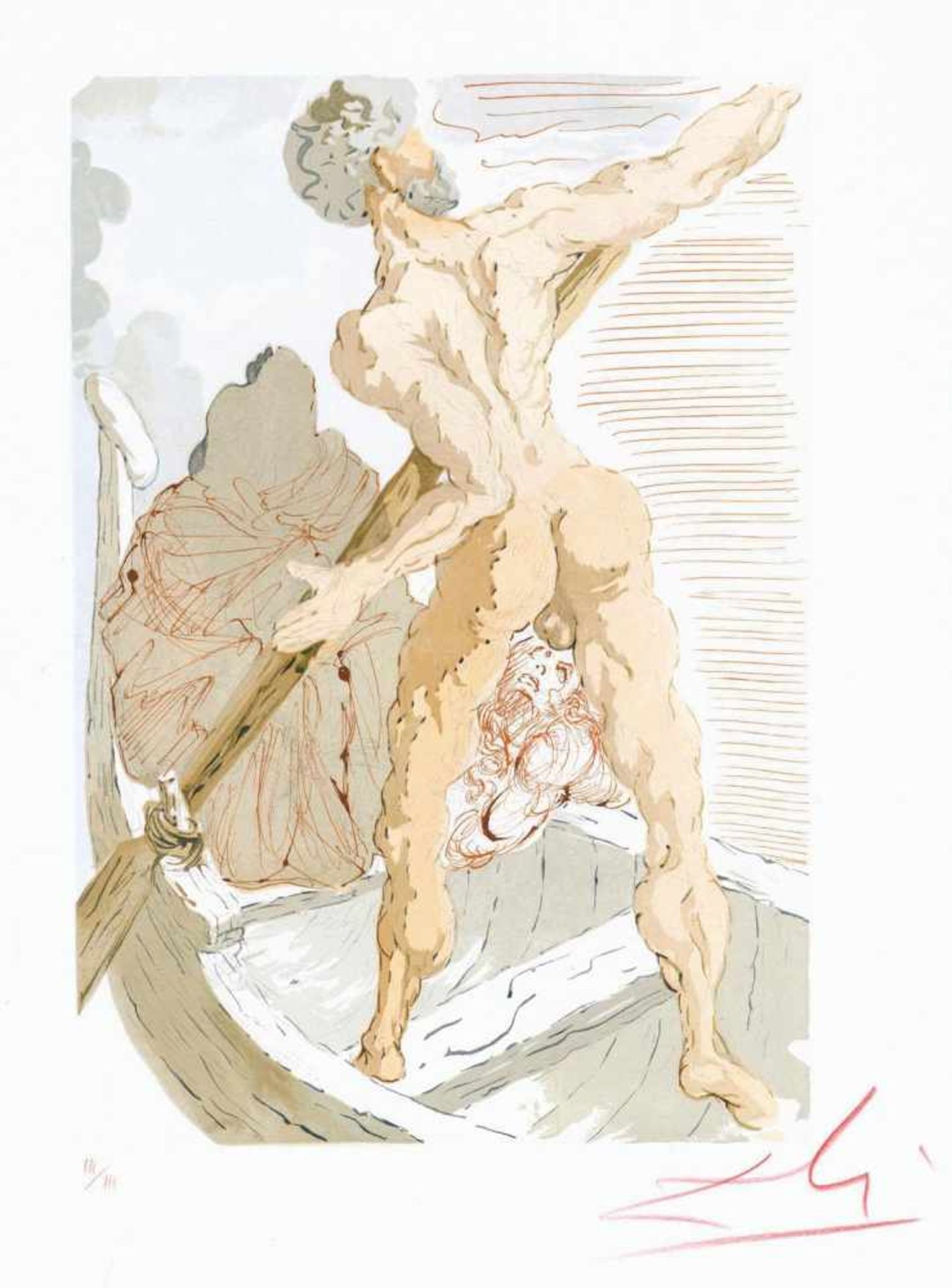 Dante,A. La divine comédie. 1963. Suite von 98 Farbxylografien von Salvador Dali auf B.F.K. Rives ( - Bild 3 aus 30