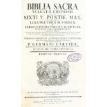 Biblia latino-germanica.Biblia sacra vulgatae editionis iussu Sixti V. Pontif. Max. recognita. Una