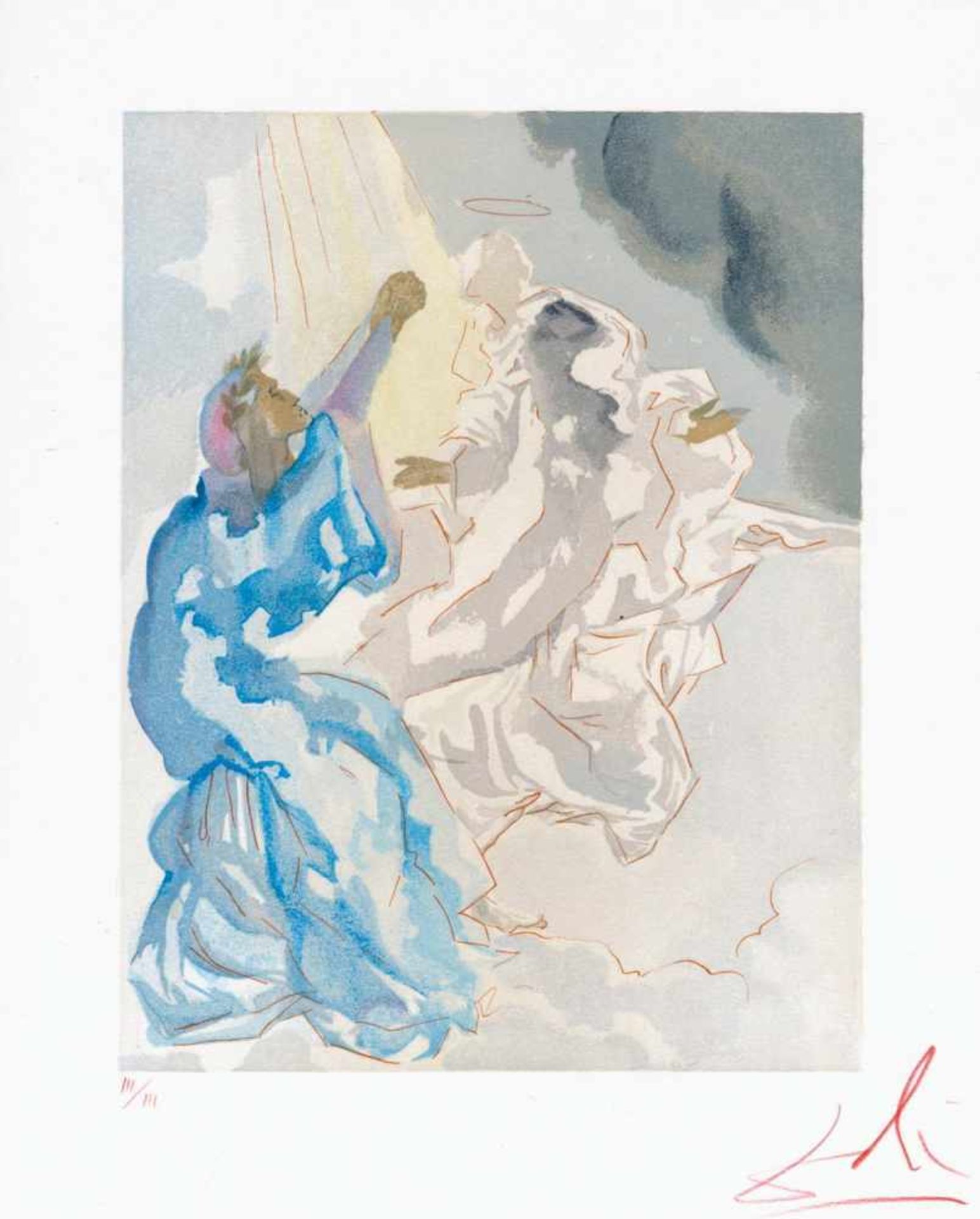 Dante,A. La divine comédie. 1963. Suite von 98 Farbxylografien von Salvador Dali auf B.F.K. Rives ( - Bild 17 aus 30
