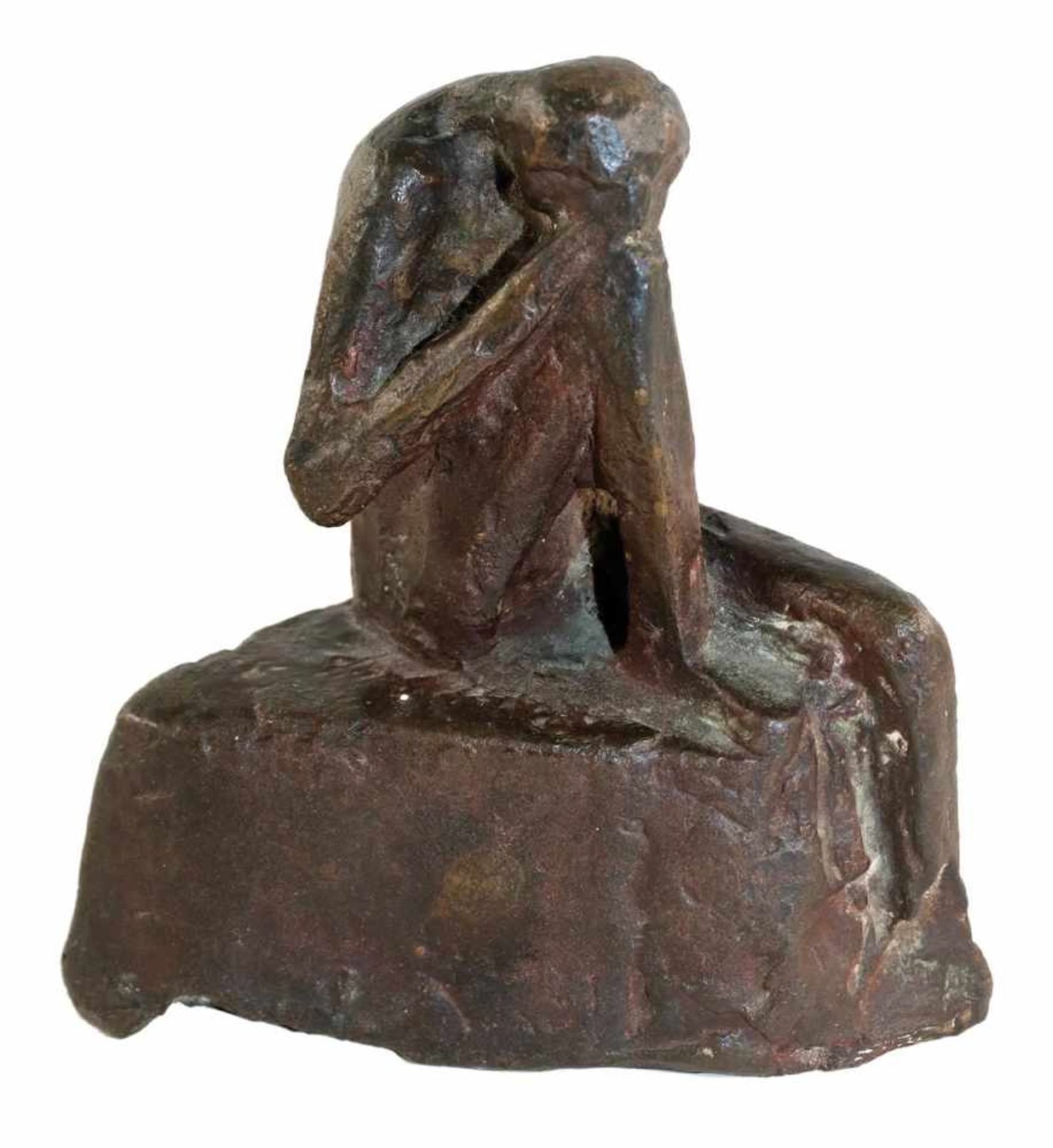 Sassen, Beatrix(1945 Vinsebeck). Kauernder. Bronze. Monogr. B.S. Datiert 64/87. 11,6 cm. Guß bei
