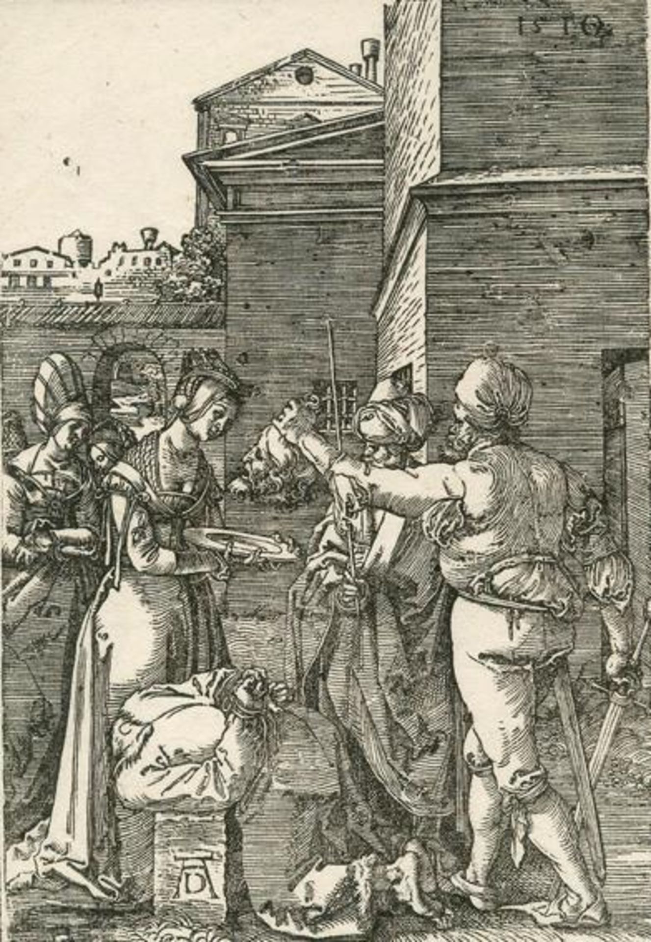 Dürer, Albrecht(1471 Nürnberg 1528). Die Enthauptung Johannes des Täufers. Holzschnitt auf feinem