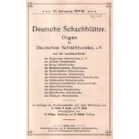 Deutsche Schachblätter.Organ des Deutschen Schachbundes. 6. Jahrgang 1914 / 1915. 8°. Mit 1 Tafel