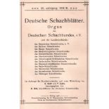 Deutsche Schachblätter.Organ des Deutschen Schachbundes. 7. Jahrgang 1915 / 1916. 8°. Mit