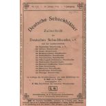 Deutsche Schachblätter.Zeitschrift des Deutschen Schachbundes. 9. Jahrgang 1918. 8°. Mit 1
