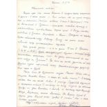 Mikenas, Vladas.Eigenhändig geschriebener Brief von Mikenas an Neboisa Ilijin, signiert und