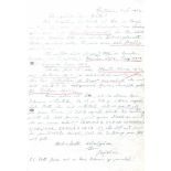 Pirc, Vasja.Eigenhändig geschriebener Brief in deutscher Sprache mit Unterschrift von Vasja Pirc