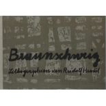 Braunschweig. Hradil, Rudolf.Braunschweig. Mappe mit 10 Lithographien (davon 1 farbig) von Rudolf