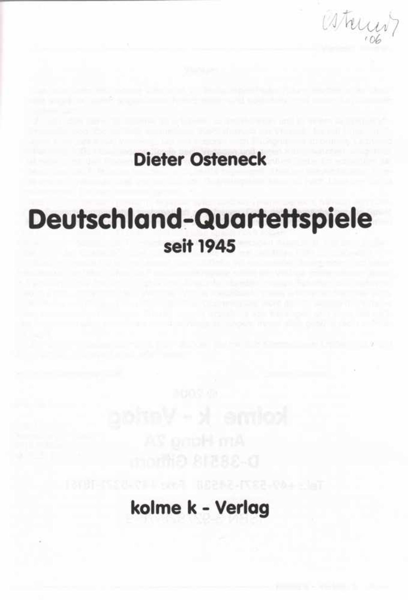 Ansichten von Deutschland.Sammlung von 620 Quartettspiele von Dieter Osteneck, meist von - Bild 7 aus 9