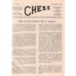 Chess.Incorporating the Social Chess Quarterly. Editor: Baruch H. Wood. Volume 1, No. 1 (Sept. 1935)