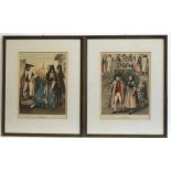 Braunschweig. Trachten."Braunschweiger Tracht" und "Harz". 5 farbige Chromolithographien aus