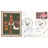Nizza 1974.Briefumschlag zur Schach - Olympiade in Nizza 1874 mit montiertem Schachmotiv, Briefmarke