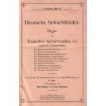 Deutsche Schachblätter.Organ des Deutschen Schachbundes. 1. Jahrgang 1909 / 10. 8°. Mit 1