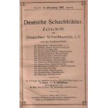 Deutsche Schachblätter.Zeitschrift des Deutschen Schachbundes und der Landesverbände. Hrsg. von A.