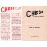 Chess.Editor: Baruch H. Wood. 23 Bände und 35 Hefte. Sutton Coldfield, Chess, 1964 - 1988. 8°. Mit
