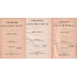 Curtius, Ernst.Griechische Geschichte. 4. Auflage. 3 Bände. Berlin, Weidmann, 1874. Private grüne