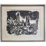 Koch, Rudolf."San Gimignano". Lithographie, signiert unten rechts "R Koch", Arbeit um 1970.