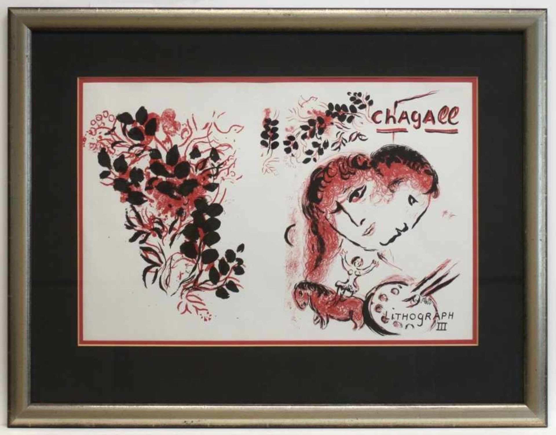 Chagall, Marc."Lithograph III". Farbige Lithographie auf Papier. Nicht signiert und datiert.