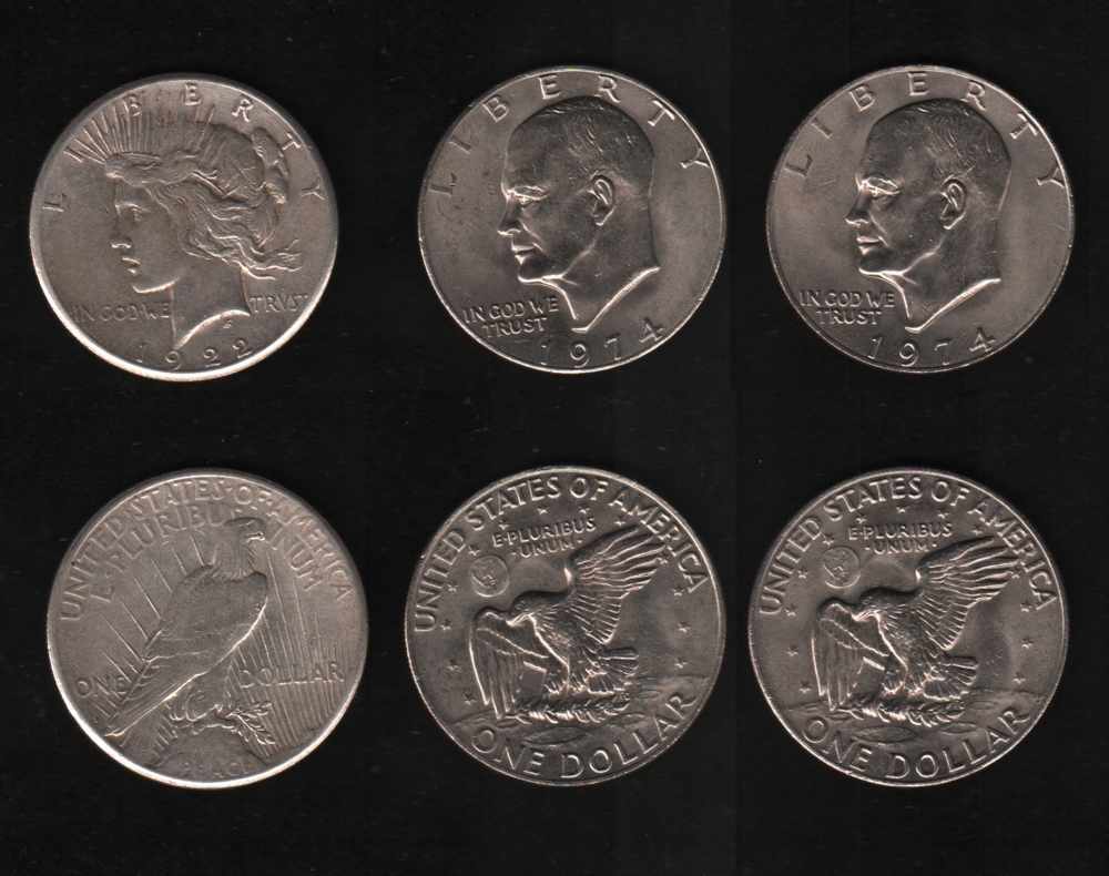 USA. Silbermünze. 1 Dollar.Freiheitskopf (Peace Type). 1922. Vorderseite: Freiheitskopf mit