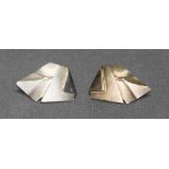 Schmuck. Silber. Lapponia.Ohrschmuck "Origami 45". Ein Paar Ohrstecker aus 925er Sterling Silber.