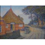 Blunck, Heinrich(Kiel 1891 - 1963 Heikendorf). Probsteier Kate. Öl auf Leinwand, um 1940. Unten