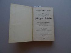 Judaica.- Zunz, L.Die vier und zwanzig Bücher der Heiligen Schrift. Nach dem masoretischen Texte.