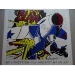 Lichtenstein, Roy.BLAM. Offsetlithographie. Bei Springdale Graphics, 1991. 57 x 67,5 cm.Plakat für